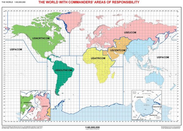 Unified Command Plan Map as of April 8, 2011