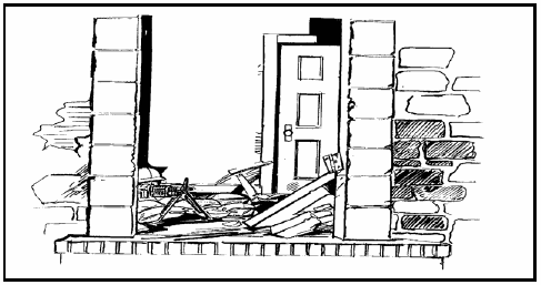 Figure 3-55. Emplacement of machine gun in a doorway.
