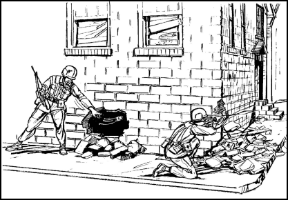 Figure 3-24. Soldier entering through a mousehole.