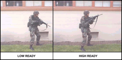 Figure 3-36. Ready positions for the M16A2.