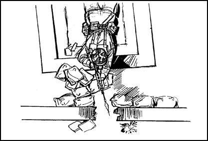 Figure 3-45. Soldier firing from loophole.