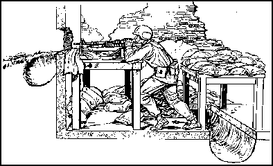 Figure 3-58. Machine gun position in cellar.