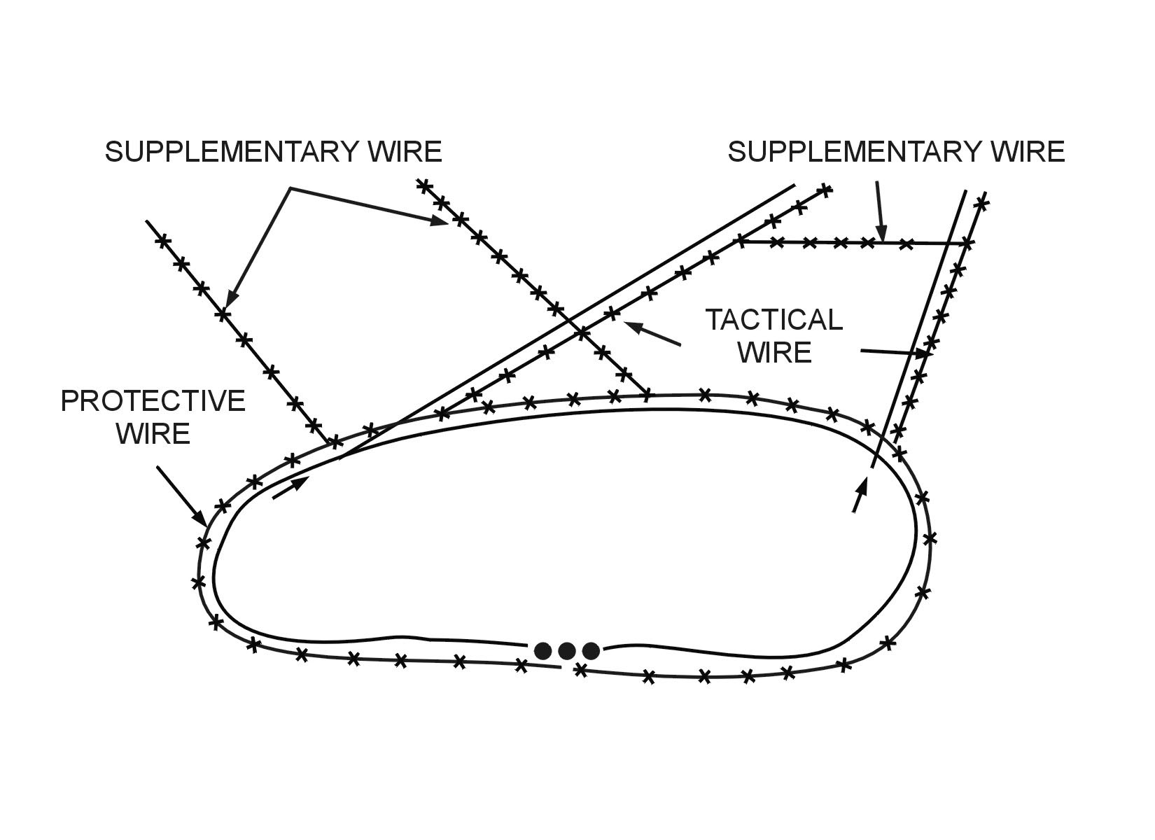 Figure 5-1. Protective wire obstacles.