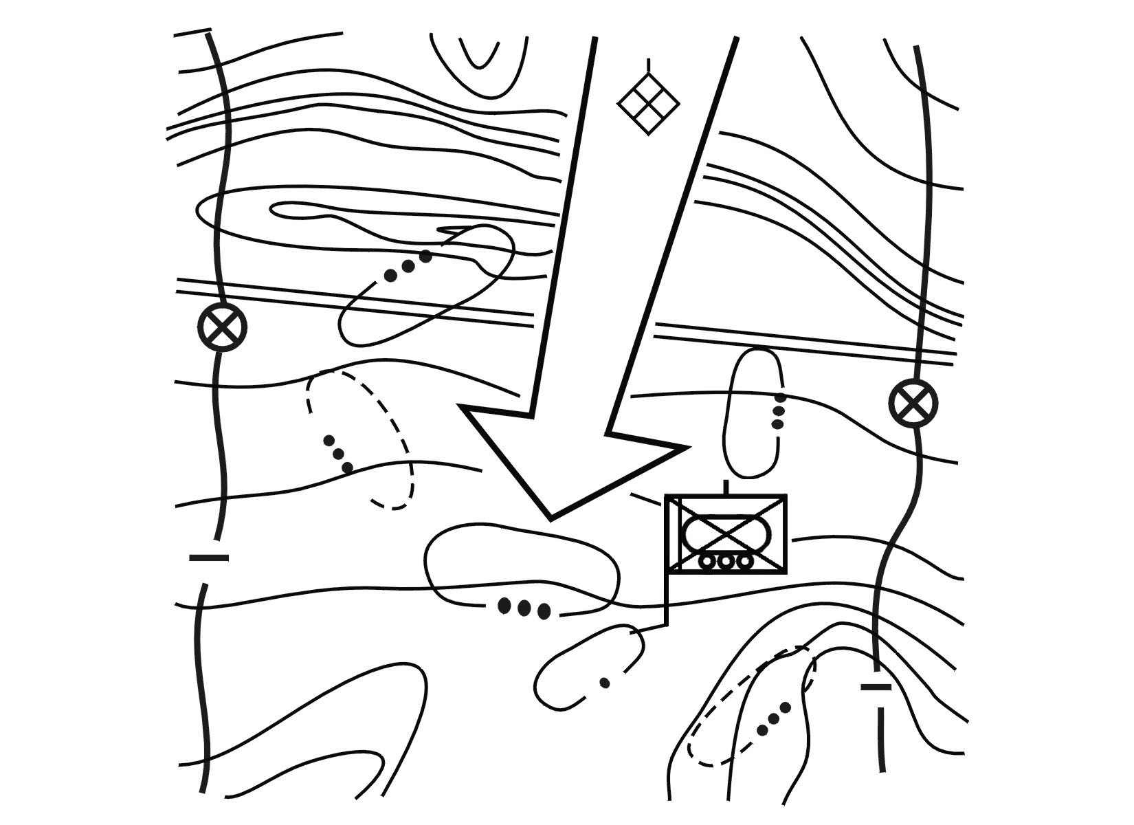 Figure 5-5. Defense from mutually supporting platoon battle positions.