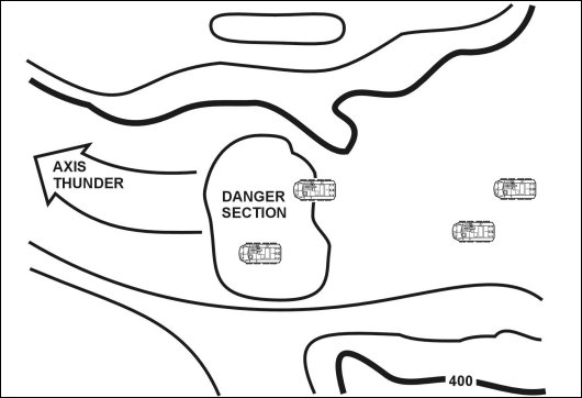 Figure 3-24. Crossing large open areas mounted (traveling overwatch).