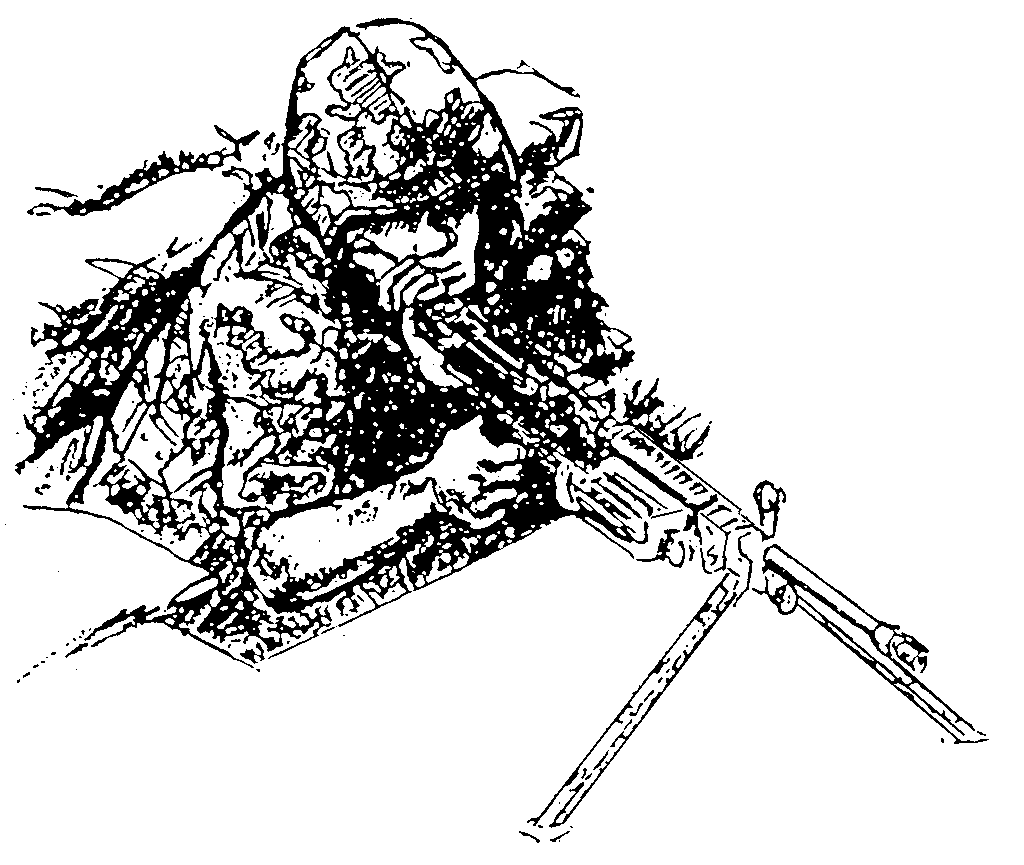 Figure 4-4. Fighting position, bipod-supported.
