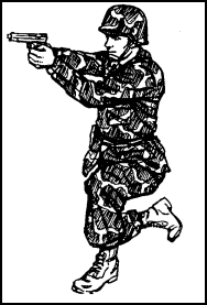 Figure 2-21. Traversing to the front, kneeling.