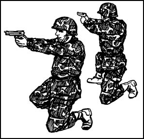 Figure 2-23. Traversing to the rear, kneeling.