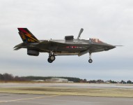 F-35B Lightning II on a short take off and vertical landing mode
